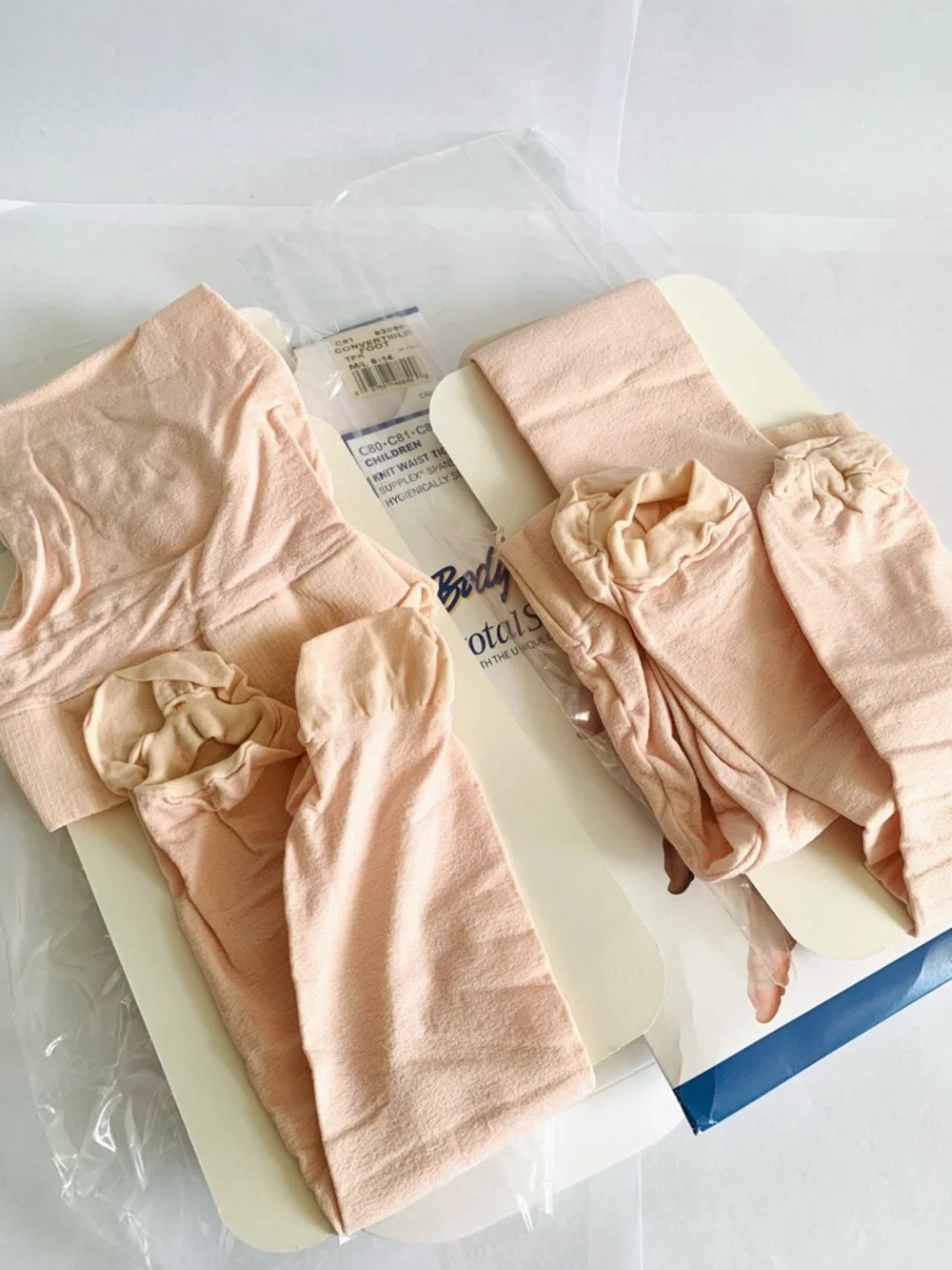 NWT 2 Pack Body Wrappers C81 Convertible Dance Tights Pink M/L 8-14